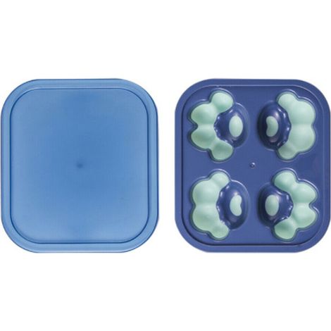 Moule À Glaces - Forme Pattes De Chat - En Silicone Alimentaire - Avec Couvercle Étanche - 4 Compartiments - 16,5 x 15 cm (1/5)