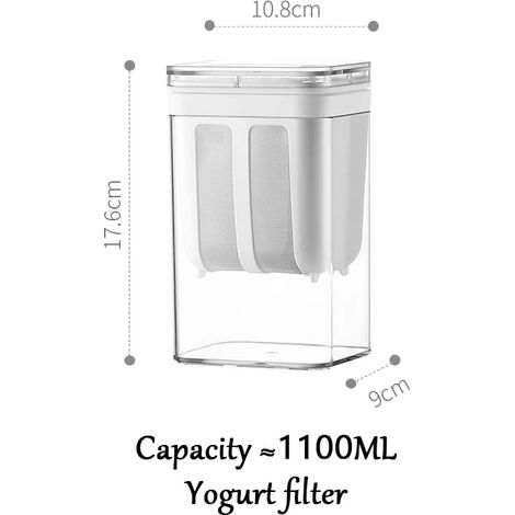 Yaourtière grecque (petit modèle) avec filtre à yaourt, passoire en acier inoxydable, outils de séparation du lactosérum et séparateur d'humidité pour fromage, accessoires de cuisine (1/5)