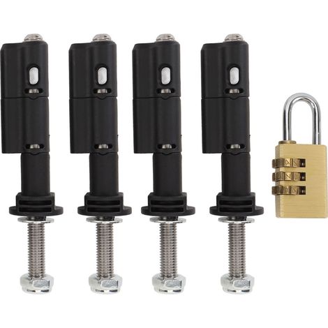 40-mm-Befestigungsbolzen, 4 Stück, mit Zahlenschloss, Ersatz-Diebstahlsicherung für MaxTrax MKII LITE Bergungsbrett, Traktion (1/5)