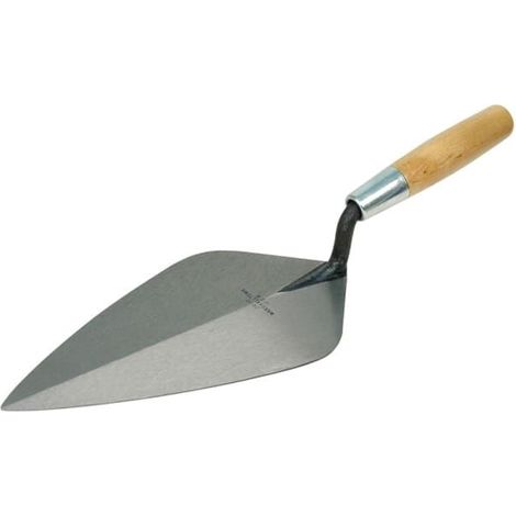 34 Wide London Pattern Brick Trowel - Wooden Handle 10.1/2in M/T341012