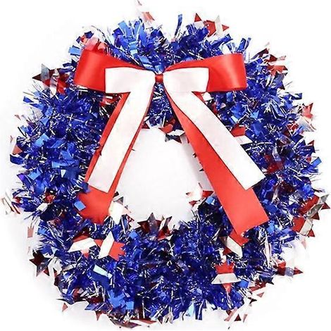 Voici une proposition de titre optimisé en français (caractères : 189) :
Couronne patriotique 4 juillet, décoration porte d'entrée 13 pouces, guirlande Independence Day, artisanale USA, rouge blanc b (1/4)
