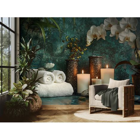 Papier peint Bien-être – spa zen aux orchidées - 150 x 250 cm (1/2)