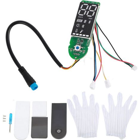 Tableau de Bord de Scooter électrique, Carte de Circuit Imprimé de Scooter électrique Bluetooth, Carte de Circuit Imprimé de Scooter électrique et Kit de Couverture D'écran pour M365 1S Pro Pro2 (1/5)