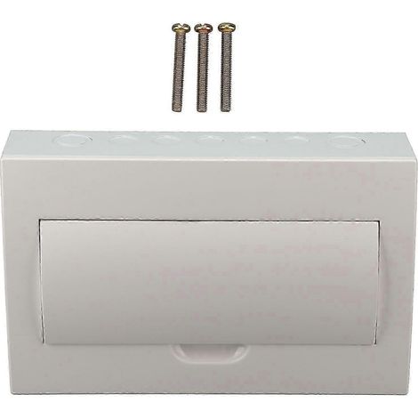 Boîte de distribution électrique 15 voies avec couvercle blanc, montage en surface, rail DIN intégré, pour usage intérieur et extérieur. (1/5)