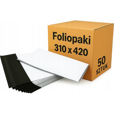 Enveloppes d'expédition en aluminium 310 x 420 mm, 50 unités, blanches et résistantes, format A3.