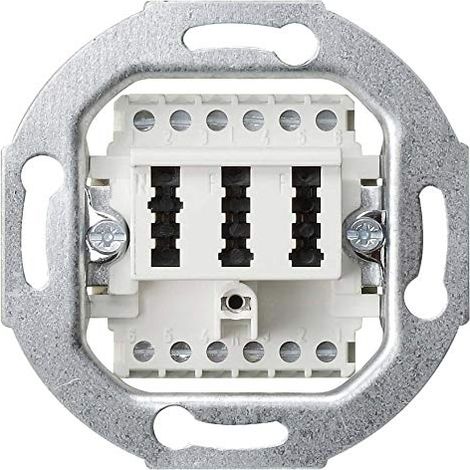 Gira Boîte de raccordement TAE TAE 2 x 6/6 NFF Insert Blanc [003202], 0032 02