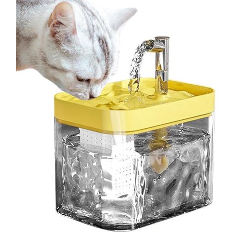 fontanella per animali domestici, fontanella per gatti, fontanella trasparente, fontanella automatica, ciotola con fornitura continua di acqua, interna (1/5)