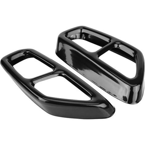 Exhaust pipe trim, black stainless steel exhaust tip covers, 2 pcs, 8.1x3.9 inch, for car (1/5)