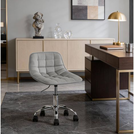 Silla escritorio giratoria regulable terciopelo OKMYHOME (1/5)