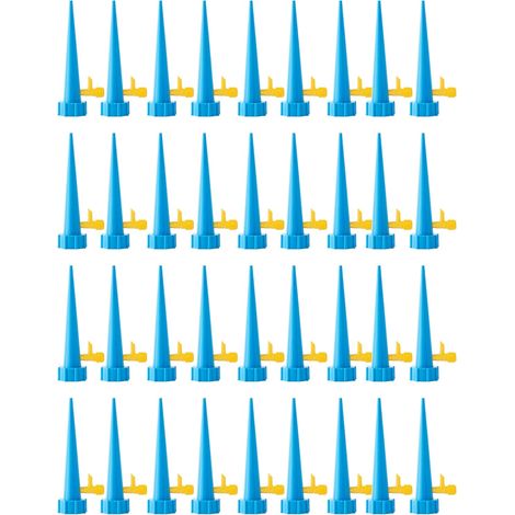 30 Stück Tropfflasche, Tropfbewässerungsflasche, automatische Bewässerung von Pflanzen, Tropfbewässerung mit Ventilen für Garten, Zuhause, Innen- und Außenbereich, Blumentopf (blau)