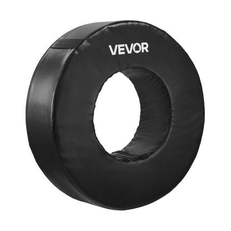 Fußball Tackling Dummy, wasserdichter Tackling-Ring aus PVC und hochdichtem Schwamm, Dummies-Trainingsgerät mit Riemen, zum Blocken, Schlagen und Üben, Schwarz, 1 Stk. (1/5)