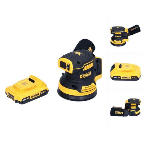 Levigatrice rotorbitale a batteria DeWalt DCW 210 N 18 V 125 mm brushless + 1x batteria ricaricabile 2,0 Ah - senza caricabatterie