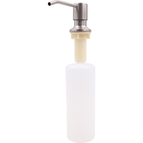 Distributeur de savon pour évier de cuisine, 300 ml, rechargeable, en acier inoxydable, pour douche, cuisine, distributeur de savon, distributeur de savon, distributeur de lotion pour- Argenté (1/5)