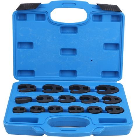 15-teiliger Gabelschlüsselsatz, 3/8" und 1/2" offener Kopf, Brechstange, 8–24 mm, Chrom-Molybdän-Stahl (1/5)