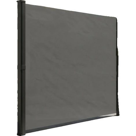 Toldo lateral, cubierta ajustable, material resistente, color antracita. (1/2)