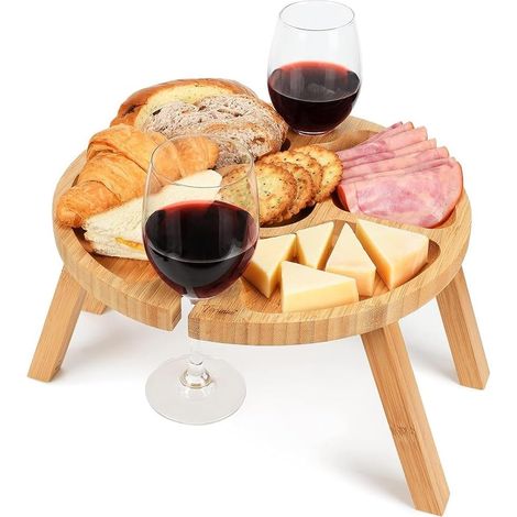 Table à Vin Portable, Table de Pique-Nique Pliante pour L'Extérieur, pour Le Camping, la Plage, pour Les Amateurs de Vin (1/5)