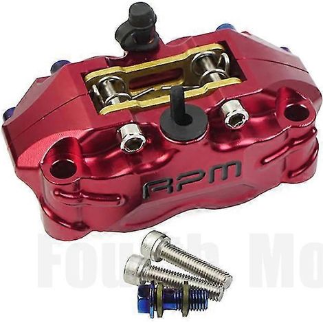 Étrier de frein RPM pour moto, disque de 82 mm, compatible avec scooters Yamaha Aerox, Jog, BWS, NMAX, XMAX, RSZ, Wisp Force, Dirt Pit Bike, Grom et Dio (rouge) (1/5)