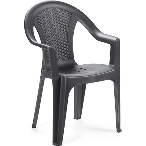 Sedia Ischia Cm 54 x 56X81 H Colore Antracite (1/4)