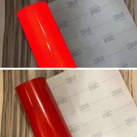 Pellicola adesiva riflettente scotchlite 3M™ serie 580 colore rosso - Lunghezza: 1 metro - Larghezza: 100mm (10cm)