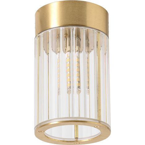 Spot soffitto rotondo ottone spazzolato vetro Ø8 G9 6W