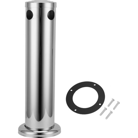 Colonne de tirage à bière en acier inoxydable, double robinet distributeur de boissons avec kit de montage (1/5)