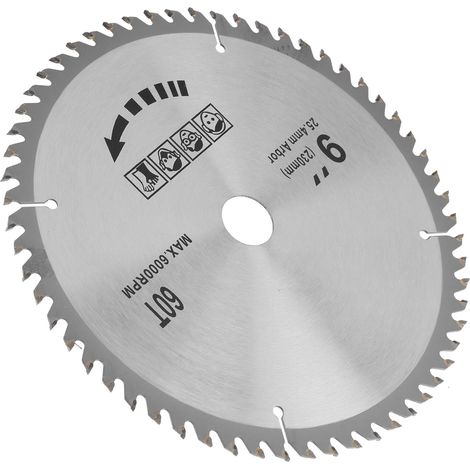 Lame de scie circulaire en carbure cémenté pour le travail du bois, accessoire pour lame de scie 9 x 60 dents, 230 mm (1/5)