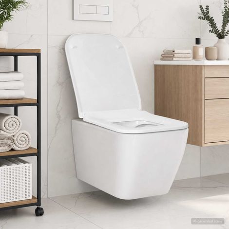 vidaXL Vaso sospeso Ceramica Bianco (1/5)