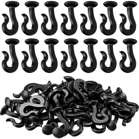 Lot de 50 Gazebo Curtain crochets renforcé rechange crochets pour Gazebo Track Mosquito Netting Canopy Curtains (1/5)