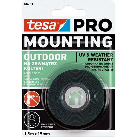 Cinta adhesiva de doble cara para montaje profesional/exterior/1.5X19 TESA (1/2)
