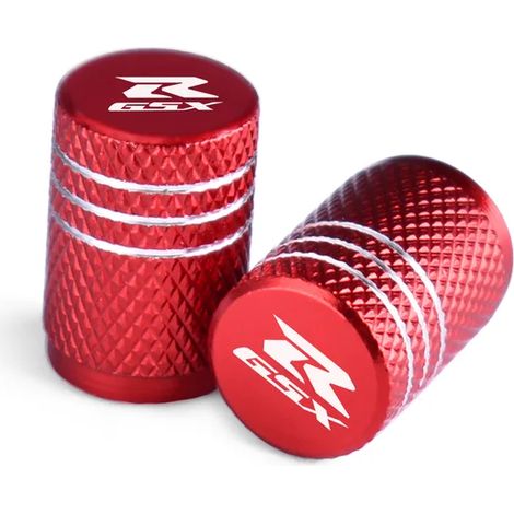 (2 pièces rouges) Cache-valve de pneu de moto, compatible avec Suzuki 1000 750 600 K1 K2 K3 K4 K5 K6 K7 K8 K9 (1/5)