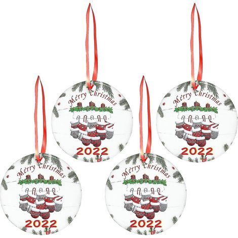 Décoration intérieure, cadeau de Noël pour elle, pendentif pour sapin de Noël (lot de 4) (1/5)