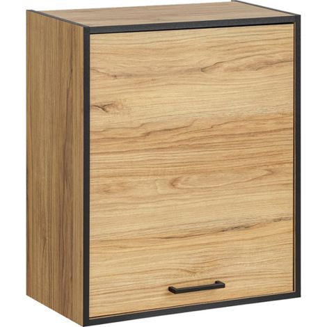 Meuble haut de cuisine "Carballo" - Naturel/Noir - L 60 x H 72 cm - Livraison gratuite