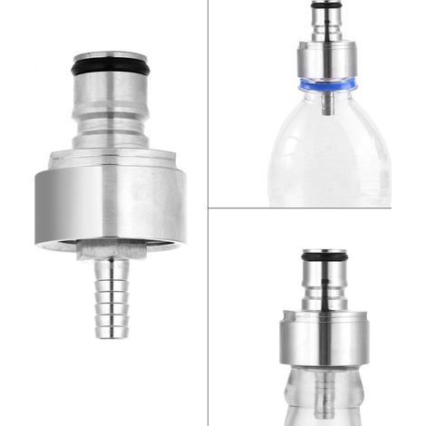 Bouchon de carbonatation inox pour remplissage de bouteilles sous pression, bière maison, soda rapide, embouteillage artisanal, accessoire de brassage. (1/5)