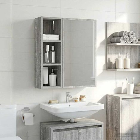 Armario de pared para baño Gris  20 x 16 x 62,5 cm
