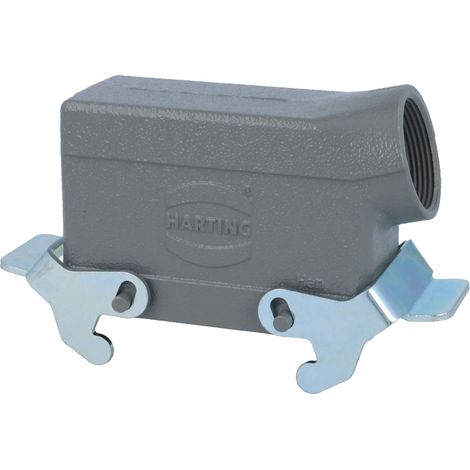 HARTING Han 16B Capot bas, 1xM32 sortie de câble latérale, avec 2 étriers transversaux Presse-étoupe M32 Plage de serrage 11,0 mm - 21,0 mm - 1 Stück (1/3)
