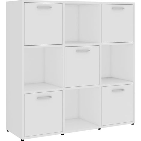 Maison Exclusive - Libreria Bianca 90x30x90 cm in Legno Multistrato