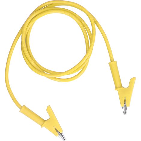 Krokodilklemmen-Prüfleitung, doppelseitig, 10 mm Öffnung, Prüfkabel für Fahrzeugbatterien, gelb (1/5)