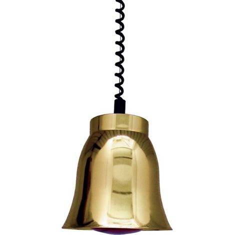 Lampe chauffante infrarouge suspendue, finition cuivrée jaune, 250 W, 220 V - MONO