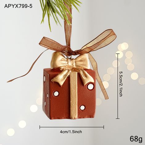 Décoration de Noël en résine peinte, suspension pour sapin avec cloche rétro en relief, ornement coloré style cartoon, accessoire festif pour maison et fête (1/5)