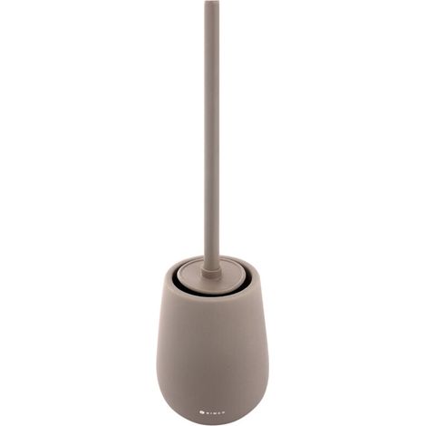Brosse de toilette avec récipient en céramique, couleur brun taupe, modèle TA 3194-07, ensemble complet pour salle de bain (1/2)