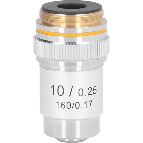 Objectif achromatique 195, grossissement 10x, lentille de microscope haute puissance, interface 20,2 mm (1/5)
