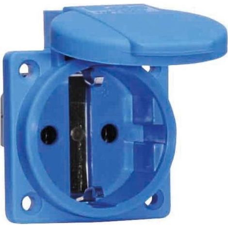 Schuko-Anbausteckdose 16A IP44 blau (1/3)