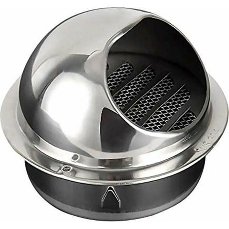 – Sortie d'air murale en acier inoxydable 304 – Design sphérique anti-pluie – Moustiquaire dense – Diamètre 150mm pour évacuation efficace (1/5)