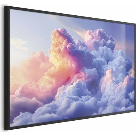 Poster – Wolken wie gemalt: Künstlerische Pinselstriche der Morgendämmerung malen den Himmel (1/4)