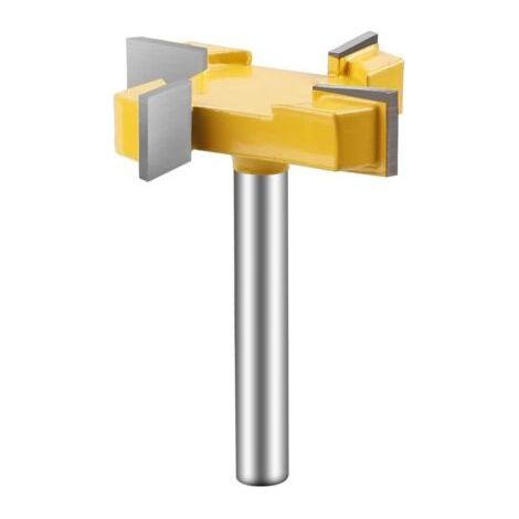 Face Milling Cutter, Grooving Cutter, 8mm Router Bit with 1/4" Shank T Blade, for Doors, Tables, Shelves, Walls and More (1/5)