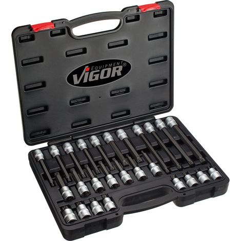 Vigor Steckschlüssel-Bit-Einsatz-Set 1/2" (12.5 mm) 26teilig V1918 (1/5)