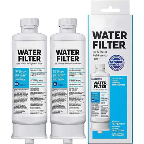 Lot de 2 filtres à eau de réfrigérateur de rechange pour Samsung DA97-17376B DA97-08006C HAF-QIN HAF-QIN/EXP (1/5)