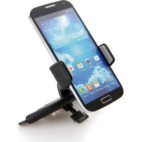 Geemarc - OCTOPUS-CDBLKI - Support voiture pour telephone portable - Fixation sur lecteur CD - Rotation 360 (1/2)