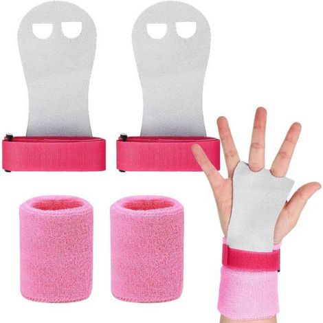 1 Paire Manique, Cuir De Vache, Protection Paume Et Poignet, Haltérophilie Crossfit Gymnastique (1/5)