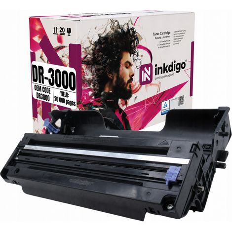 Tamburo Inkdigo DR3000 compatibile con Brother DCP-8040 HL-5130 MFC-8220, certificato TÜV. (1/5)